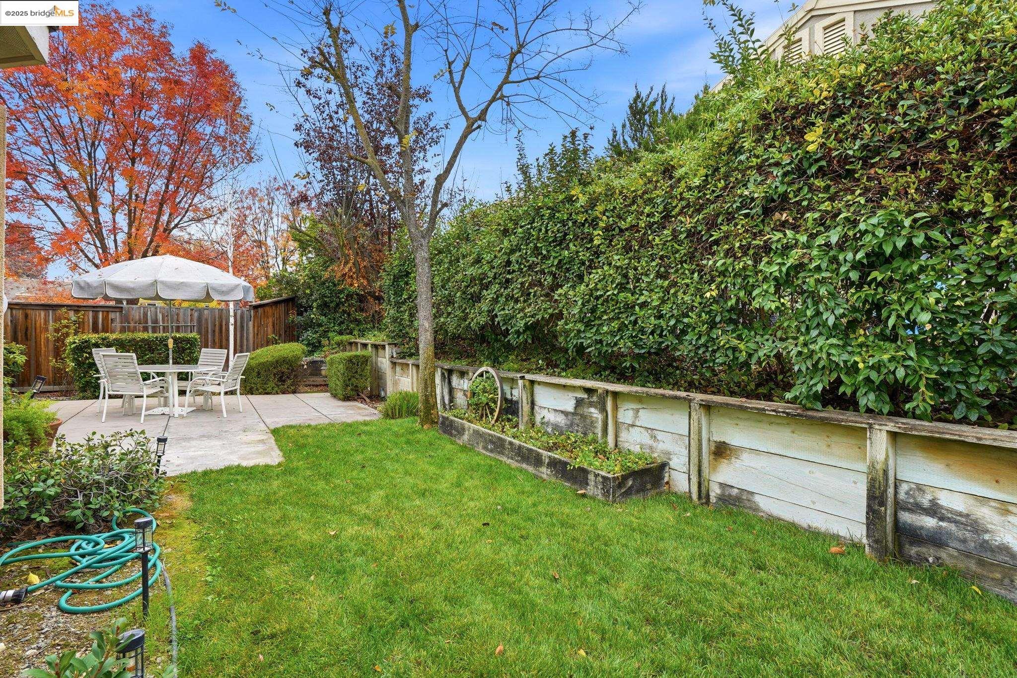 385 Ruby Terrace Brentwood, CA 94513 - Photo 25 of 37 a view of a chair and table on the garden