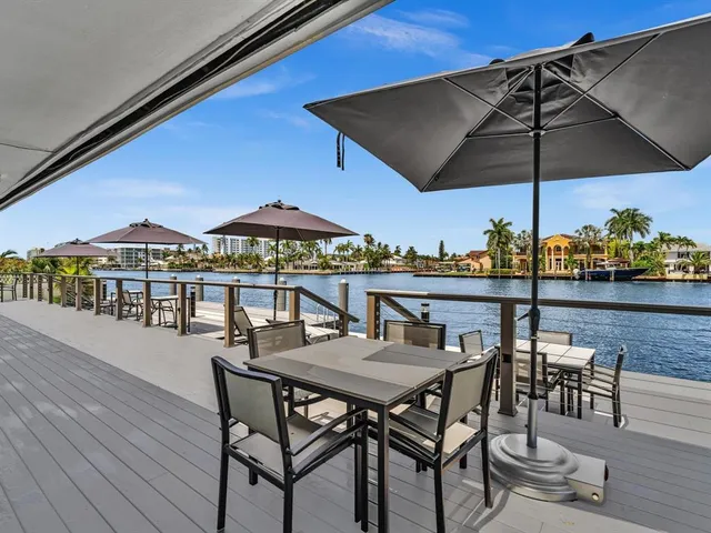 a view of a terrace with furniture