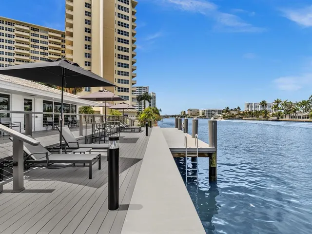 a view of a terrace with furniture