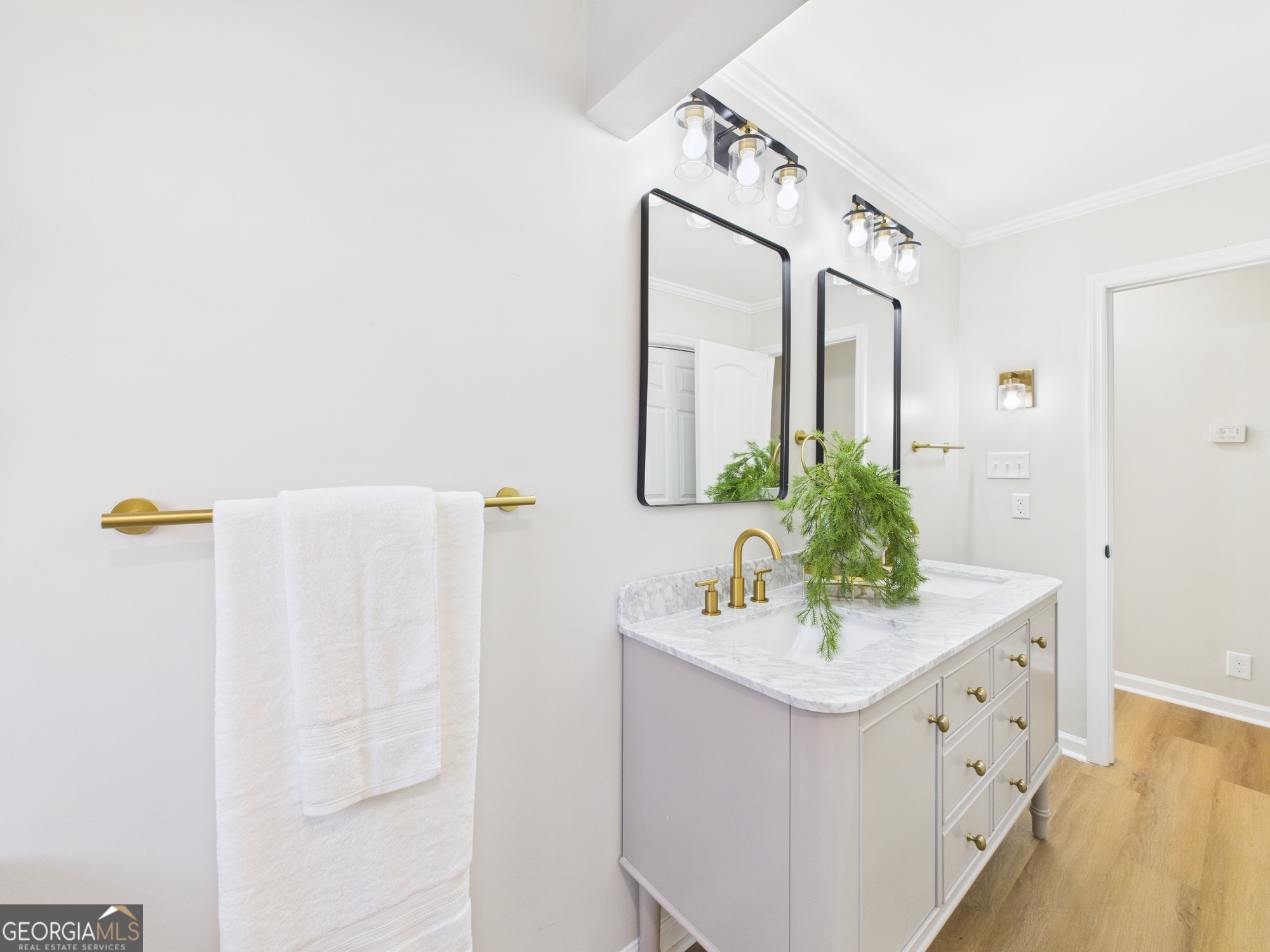 511 Pierce Avenue Macon, GA 31204 - Photo 36 of 57 a bathroom with a sink vanity and a mirror