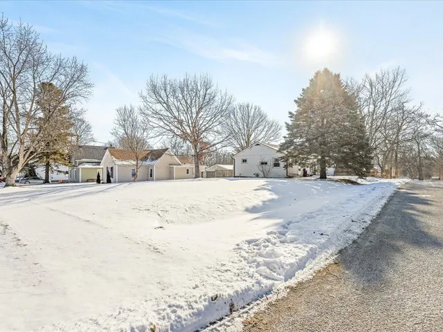 a view of road covered with snow
