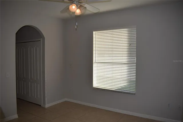 a view of a livingroom with a window