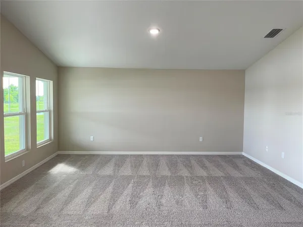 an empty room with a window