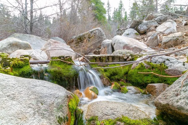 a view of a lake with a house