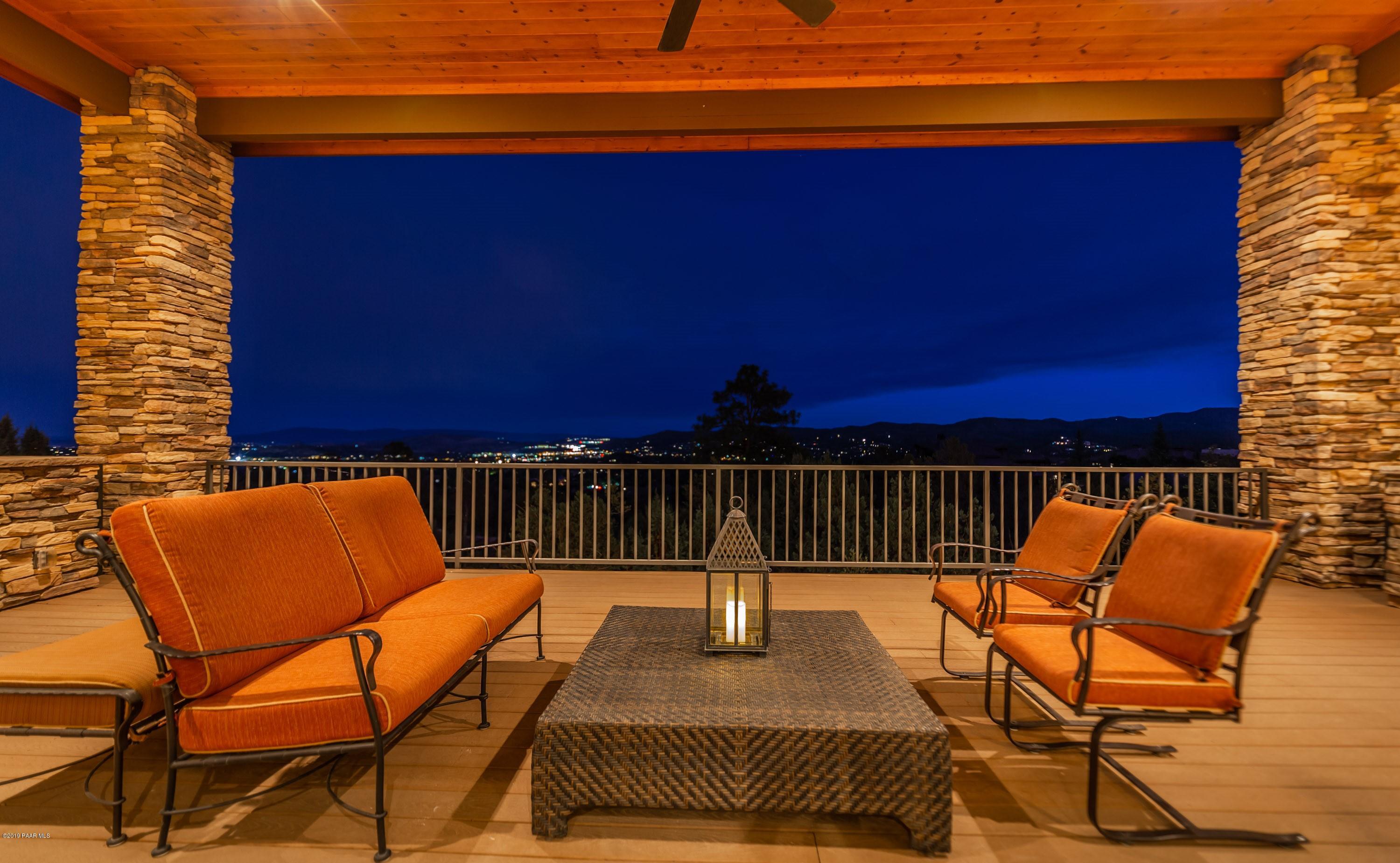 2180 Forest Mountain Road Prescott, AZ 86303 - Photo 41 of 47 Covered Deck at Twilight