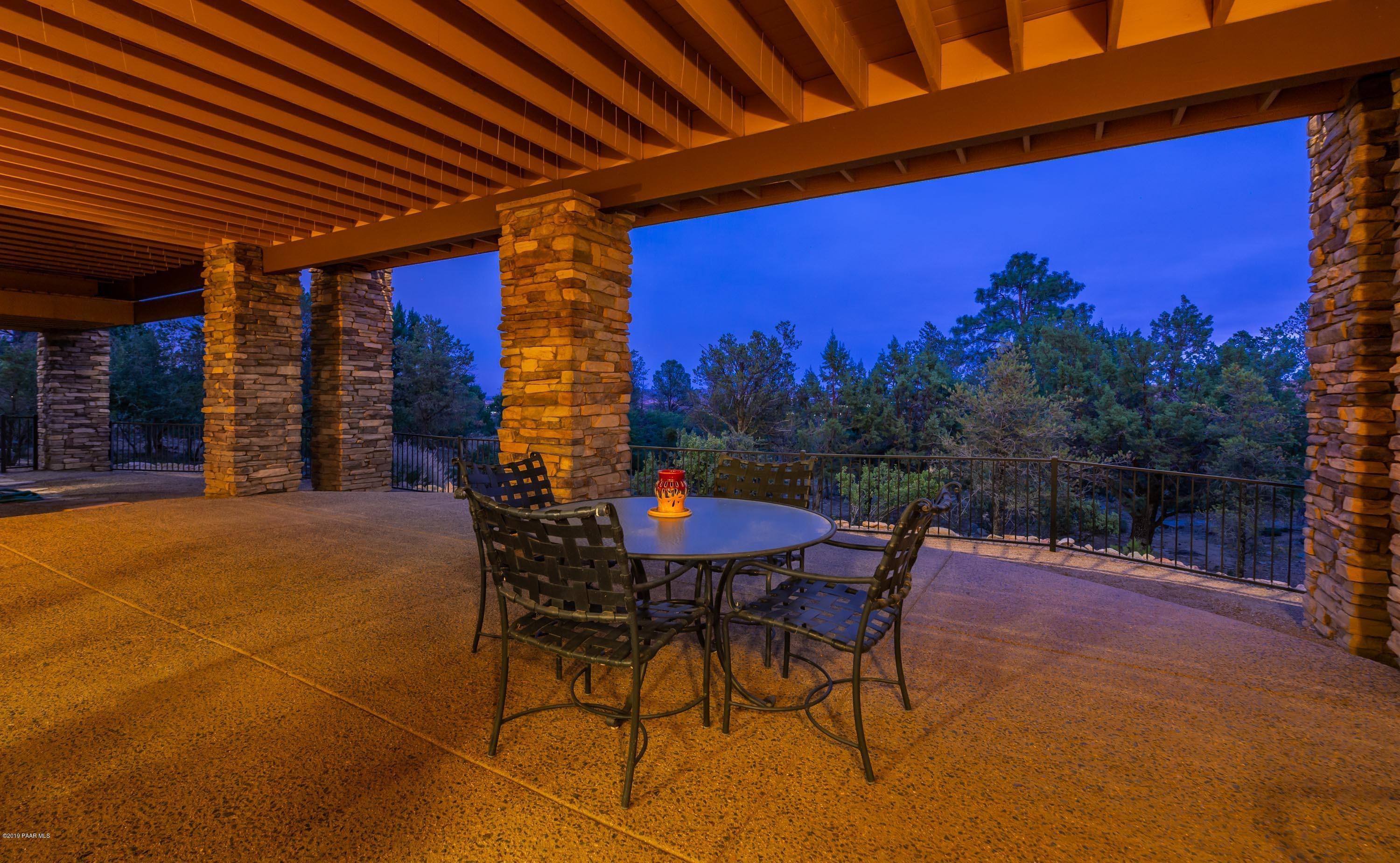 2180 Forest Mountain Road Prescott, AZ 86303 - Photo 44 of 47 Lower Level Patio at Twilight