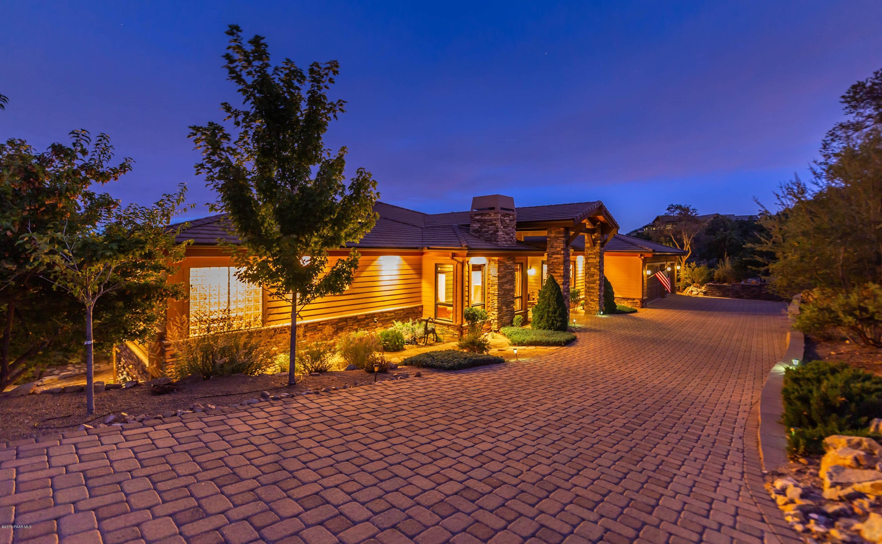 2180 Forest Mountain Road Prescott, AZ 86303 - Photo 45 of 47 Front View at Twilight
