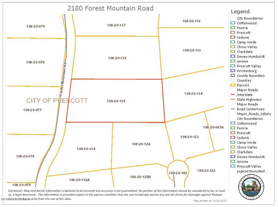 2180 Forest Mountain Road Prescott, AZ 86303 - Photo 47 of 47 Parcel Map