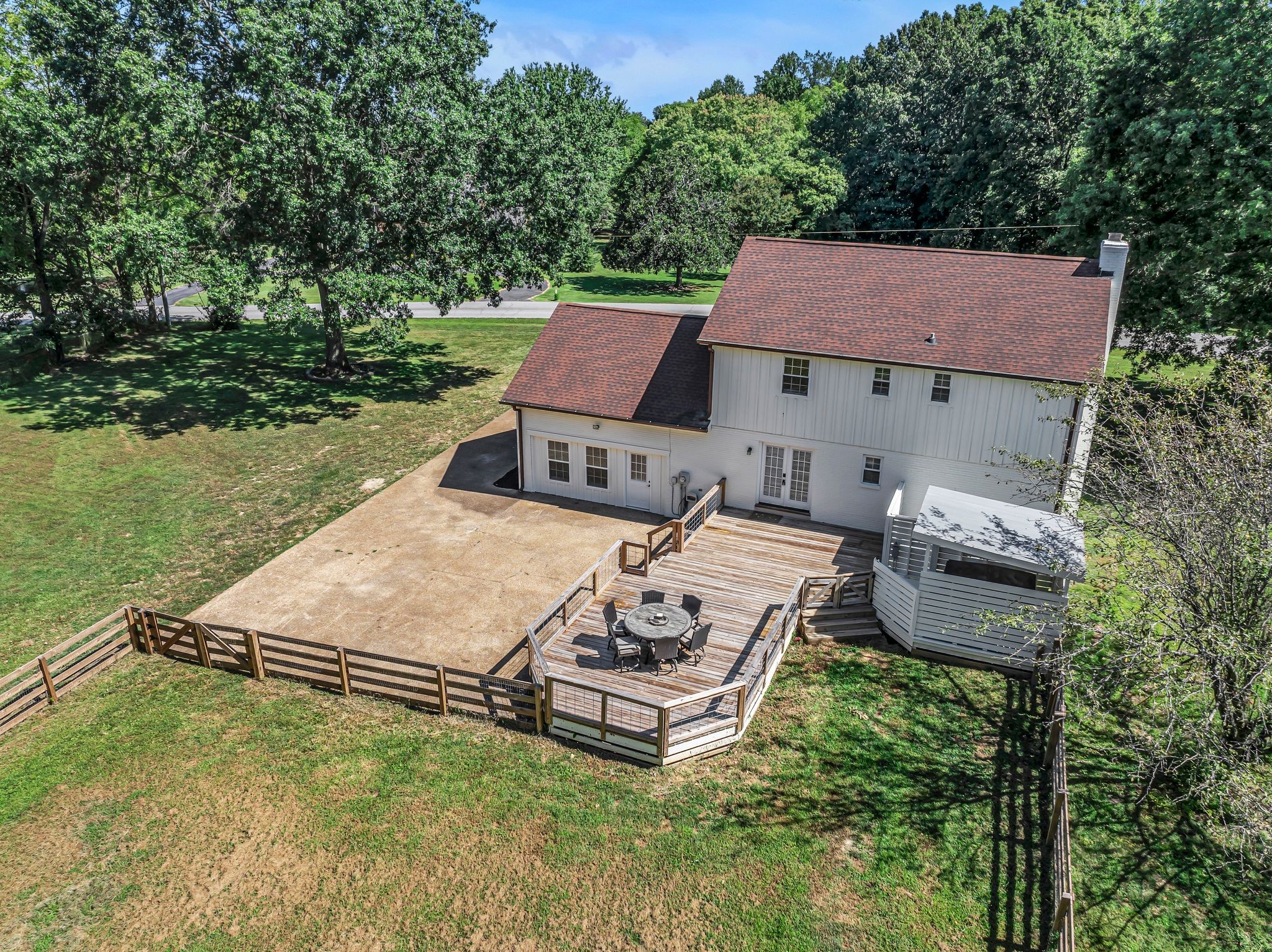 305 Lee Road Cottontown, TN 37048 - Photo 46 of 46 an aerial view of a house with pool table and chairs