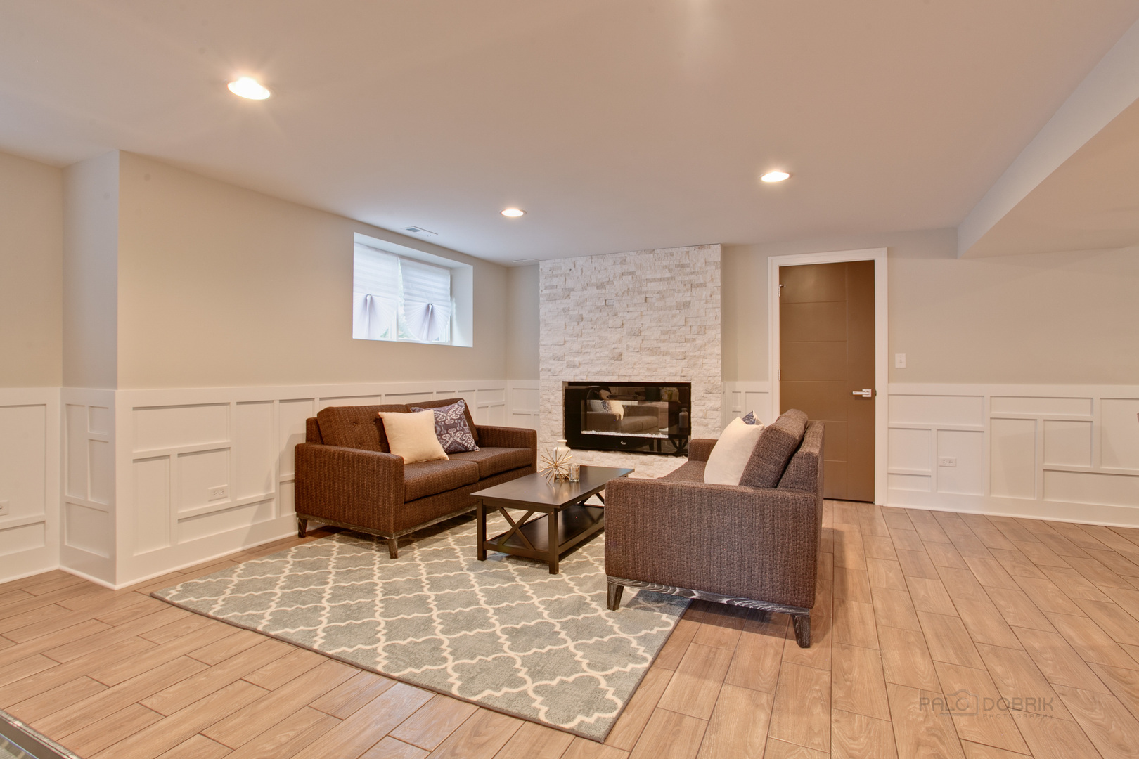 10459 South Troy Street Chicago, IL 60655 - Photo 19 of 24 a living room with furniture and a fireplace