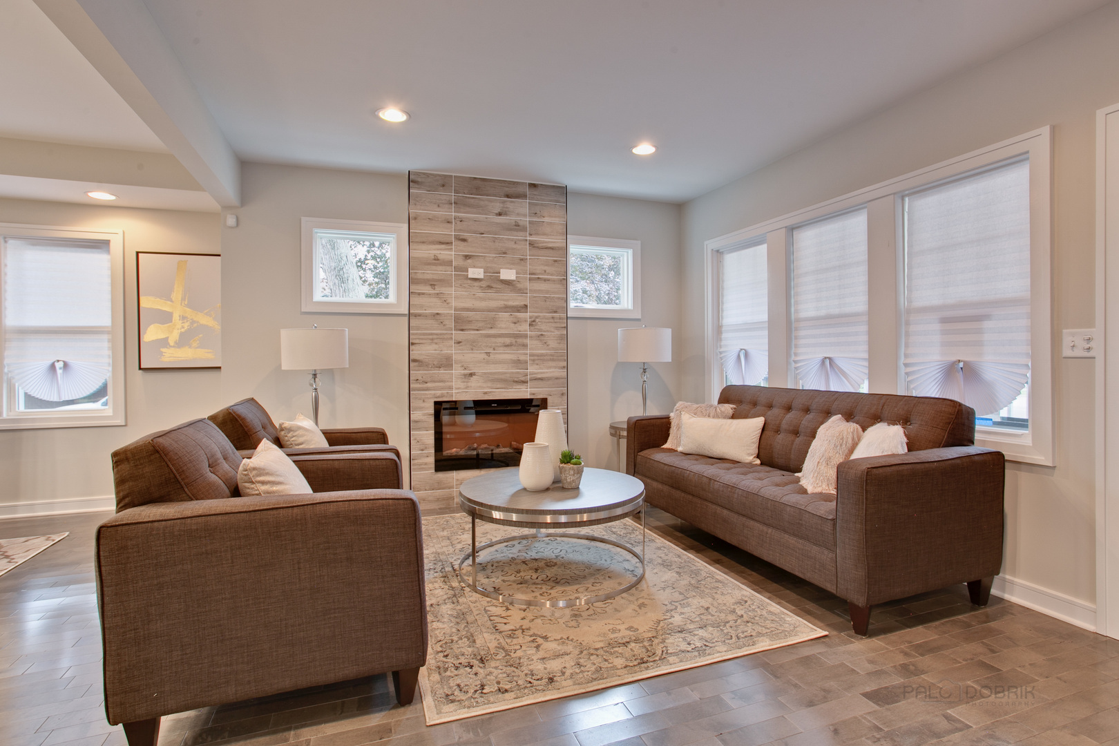 10459 South Troy Street Chicago, IL 60655 - Photo 3 of 24 a living room with furniture and a fireplace