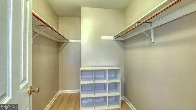 a view of a walk in closet