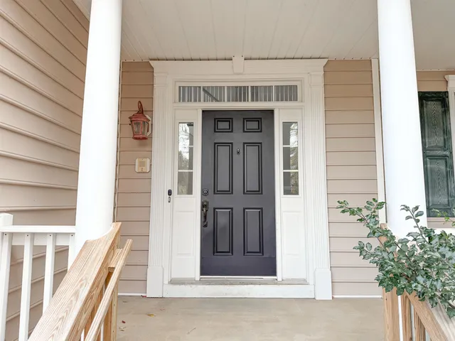 a view of a door of the house