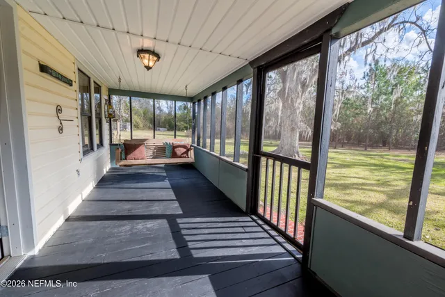 a view of a large room with large windows