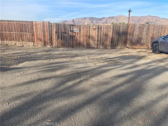 a view of a terrace with a fence
