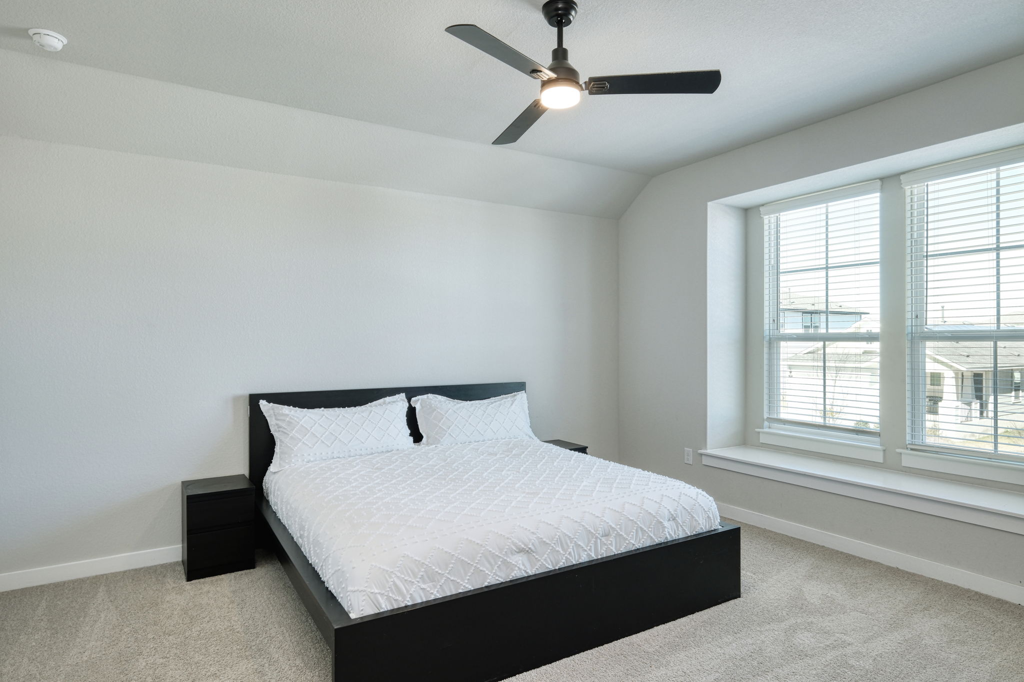 167 Appleberry Lane Elgin, TX 78621 - Photo 7 of 14 Main Bedroom with ceiling fan, and lofted ceiling