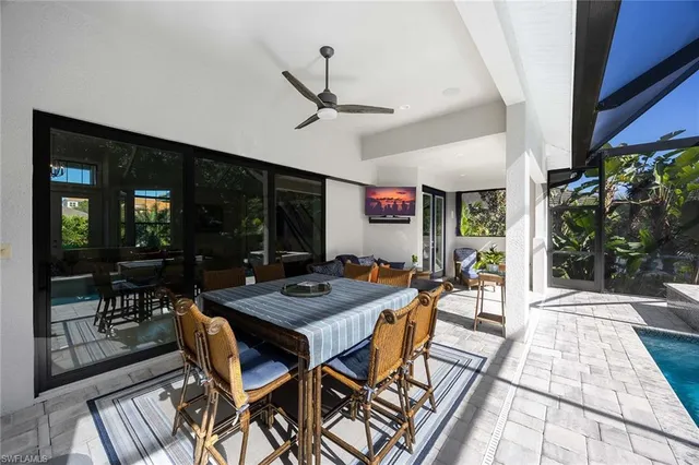 a outdoor space with furniture