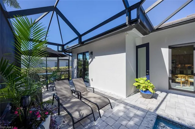 a outdoor view with a sitting space