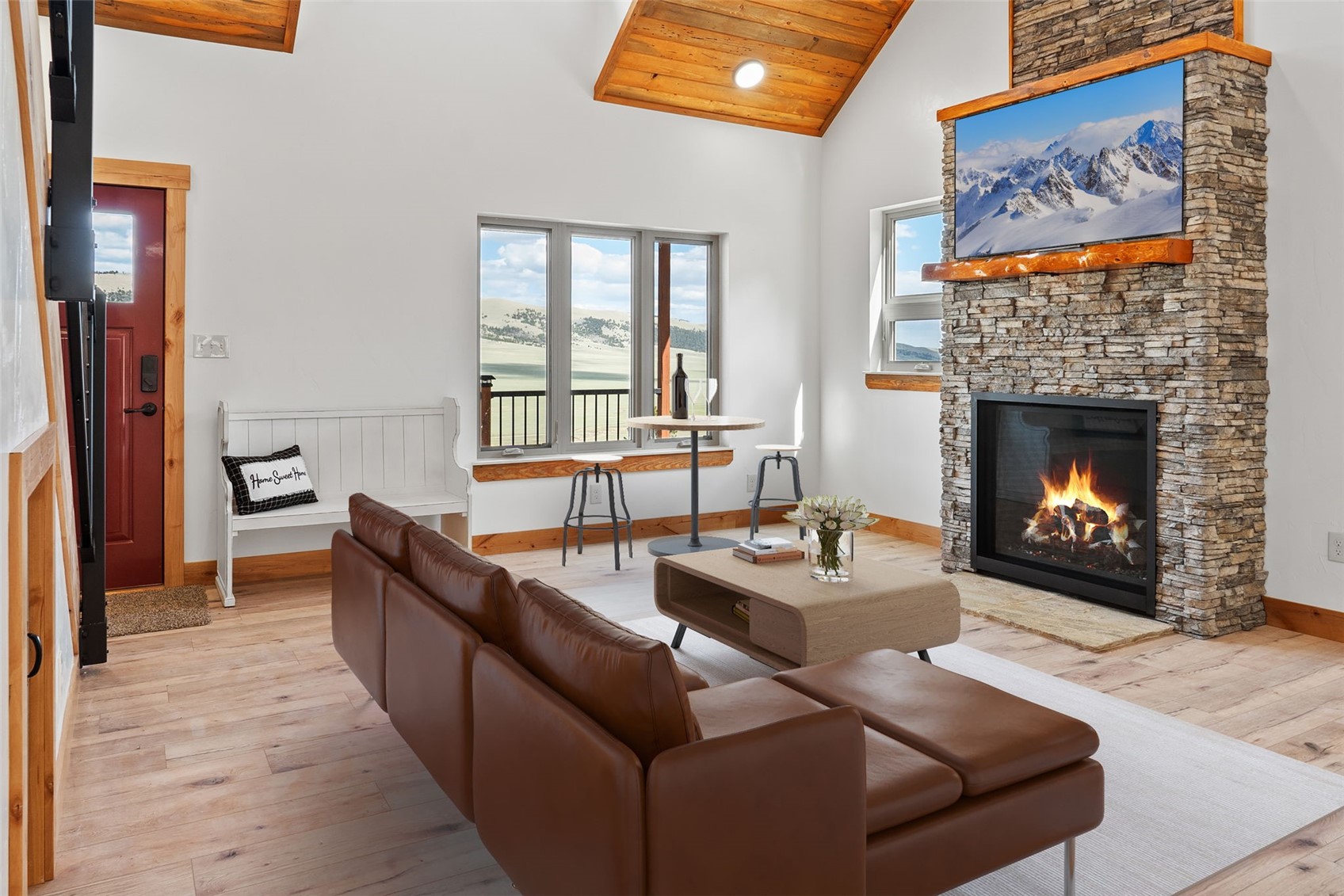 3415 Redhill Road Fairplay, CO 80440 - Photo 9 of 50 a living room with furniture and a fireplace