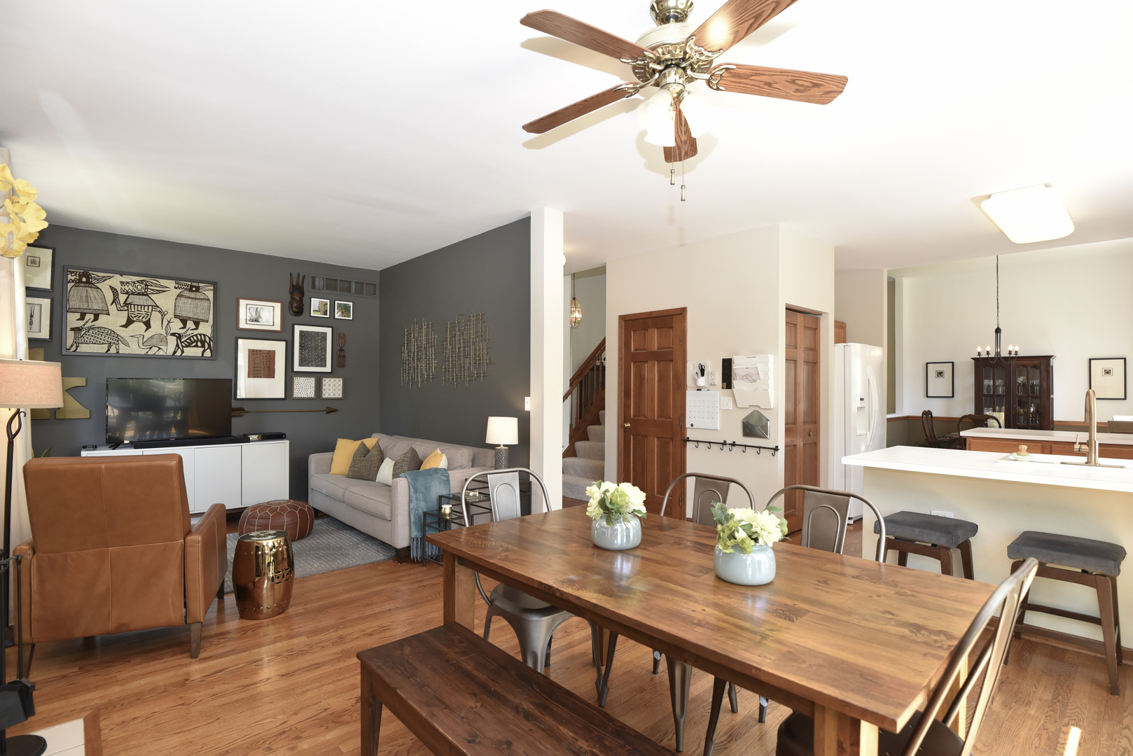 1389 Lily Cache Lane Bolingbrook, IL 60490 - Photo 14 of 45 a view of a dining room with furniture window and wooden floor