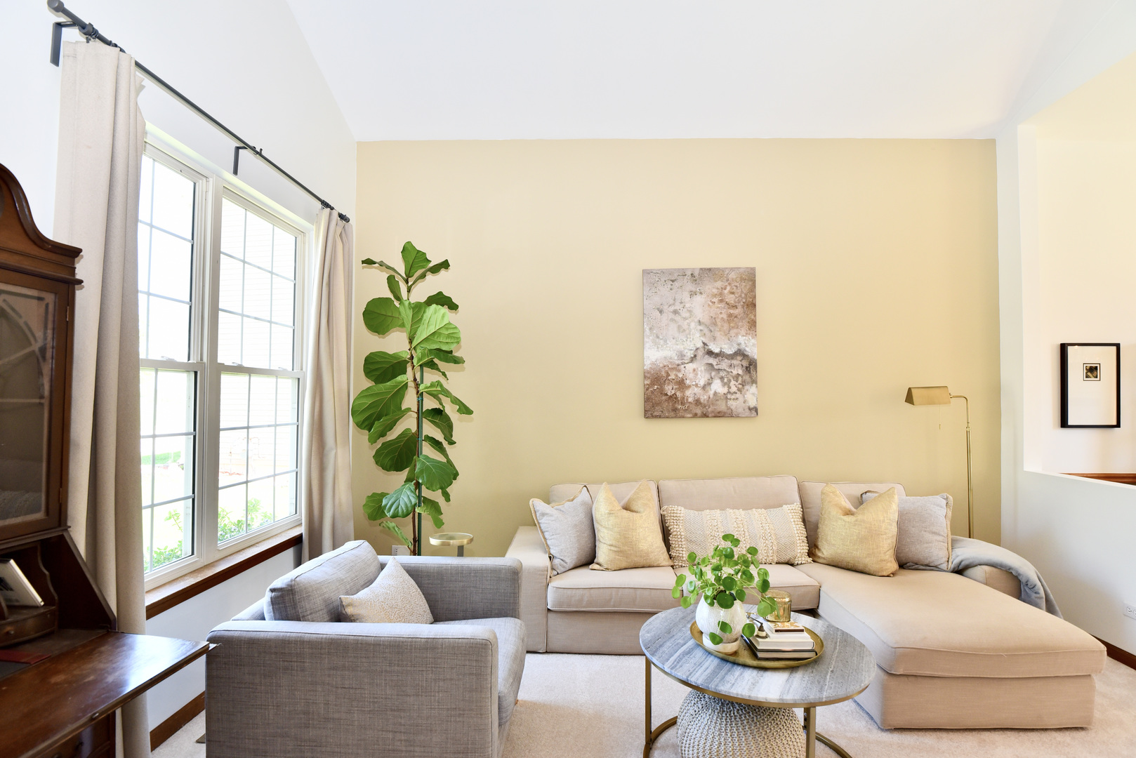 1389 Lily Cache Lane Bolingbrook, IL 60490 - Photo 3 of 45 a living room with furniture and a large window