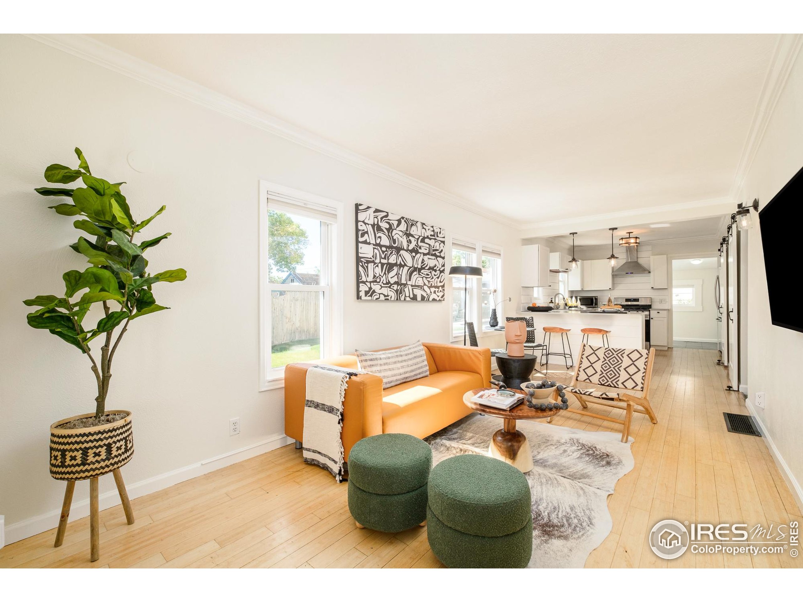 4635 Elm Court Denver, CO 80211 - Photo 2 of 30 a living room with furniture a potted plant and a lamp