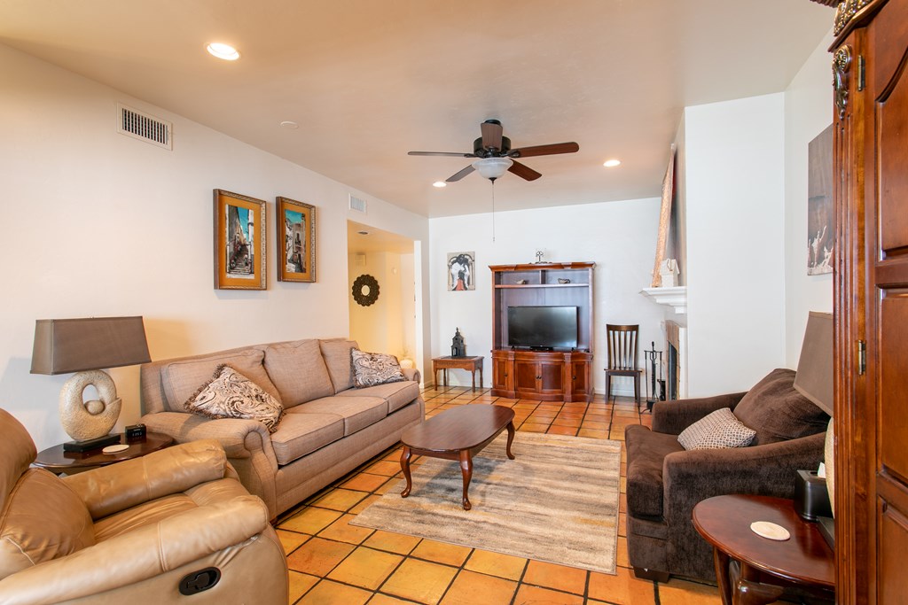 541 D Sand Bend Kerrville, TX 78028 - Photo 12 of 41 a living room with furniture and a flat screen tv