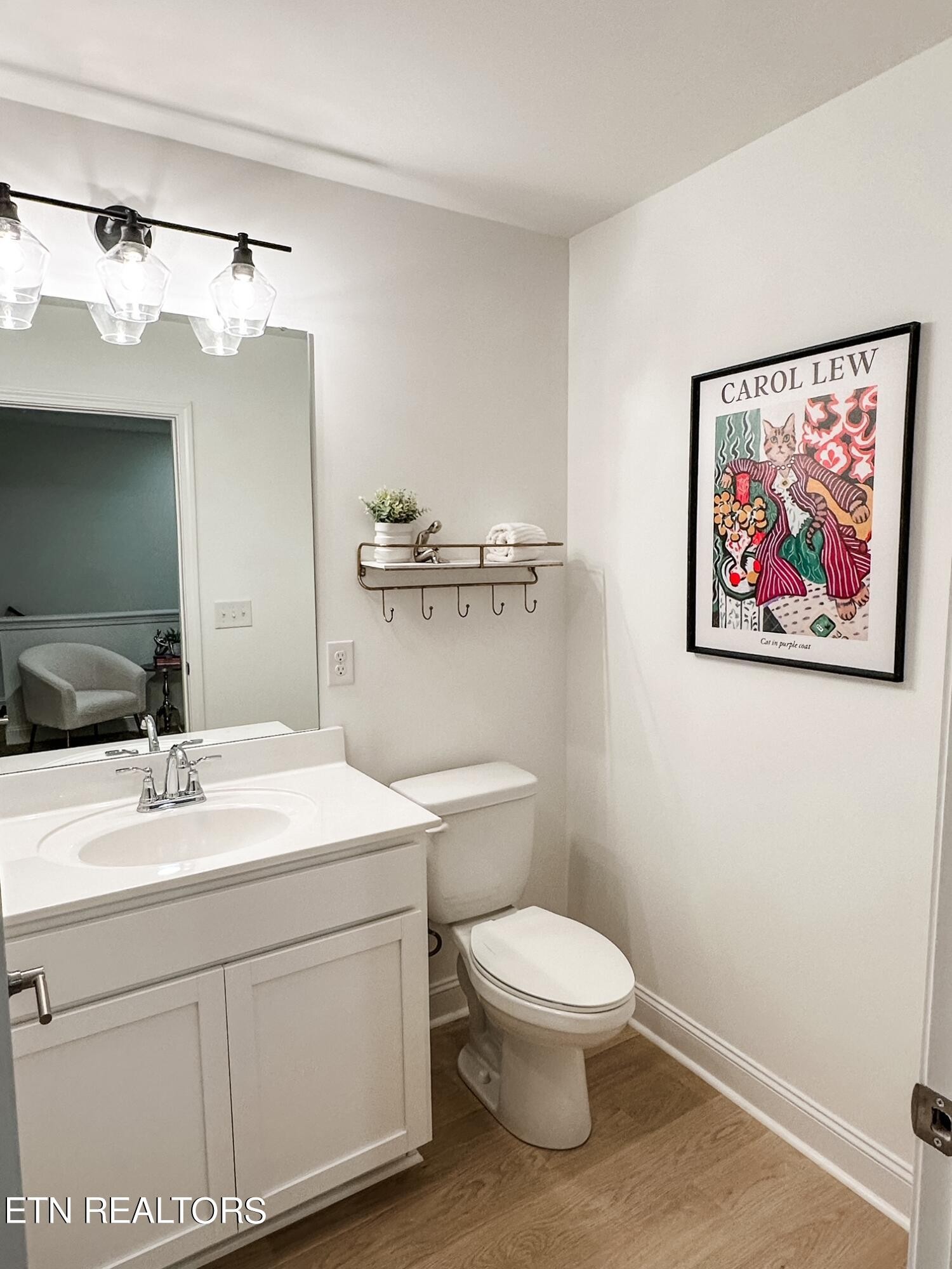 8405 Whisper Lane Powell, TN 37849 - Photo 31 of 39 a bathroom with a toilet a sink and mirror