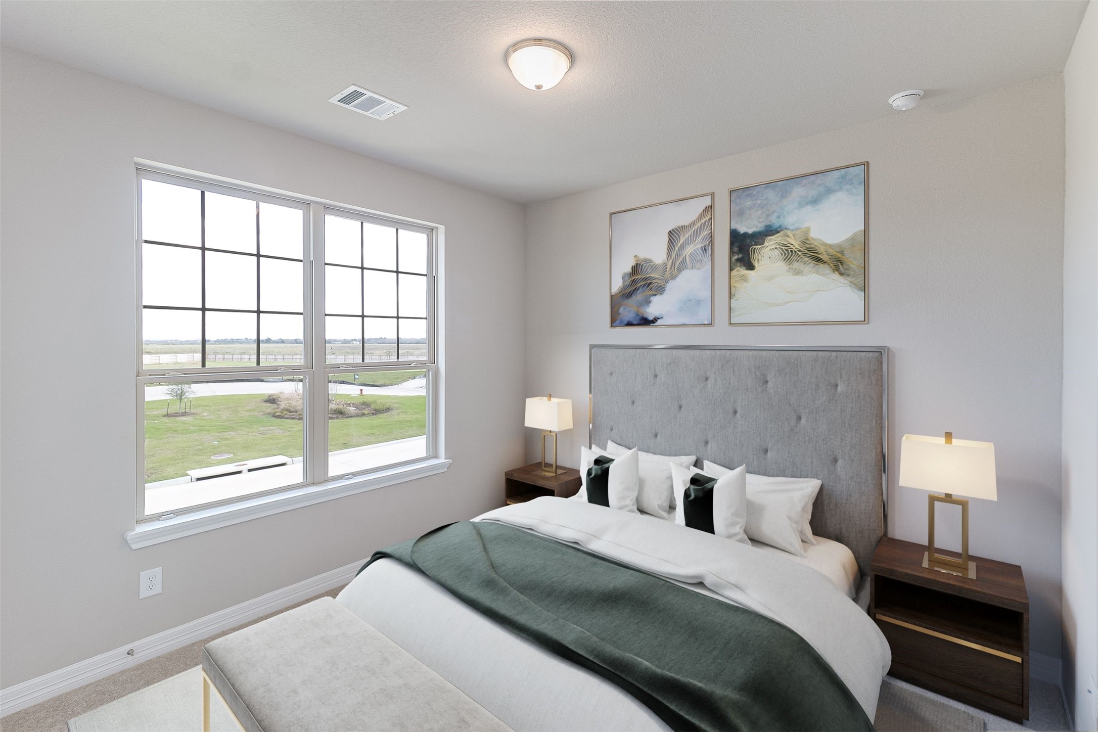 7907 Jasper Meadows Way Angleton, TX 77515 - Photo 15 of 34 a bedroom with a bed and a window