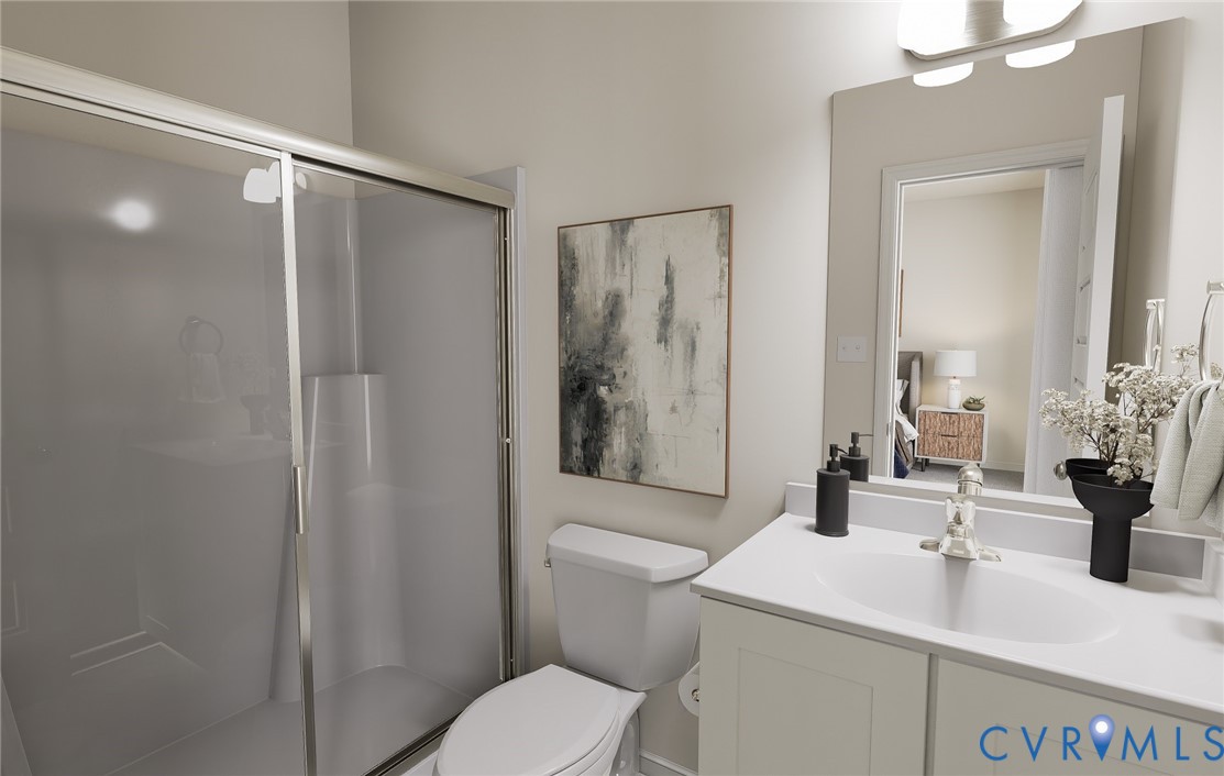 282 Greenpark Road Sandston, VA 23150 - Photo 5 of 29 a bathroom with a sink toilet and shower