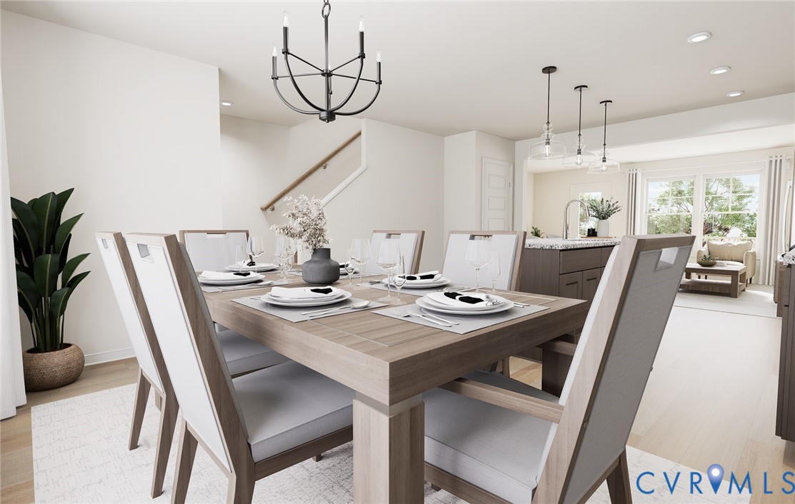 282 Greenpark Road Sandston, VA 23150 - Photo 10 of 29 a view of a dining hall with furniture and wooden floor