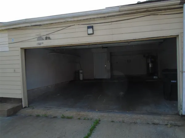 a close view of backyard of a house