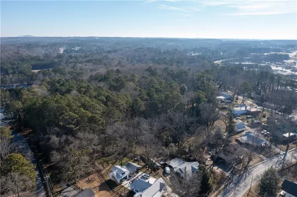 an aerial view of multiple house