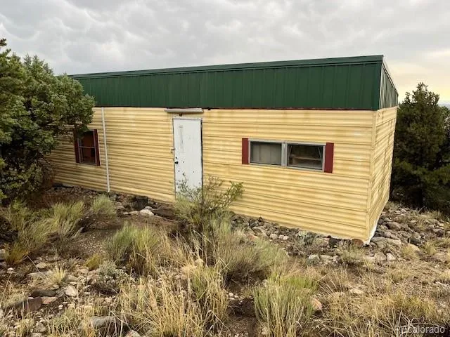 a view of a backyard