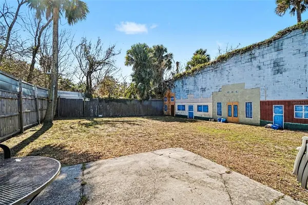 a backyard of a house