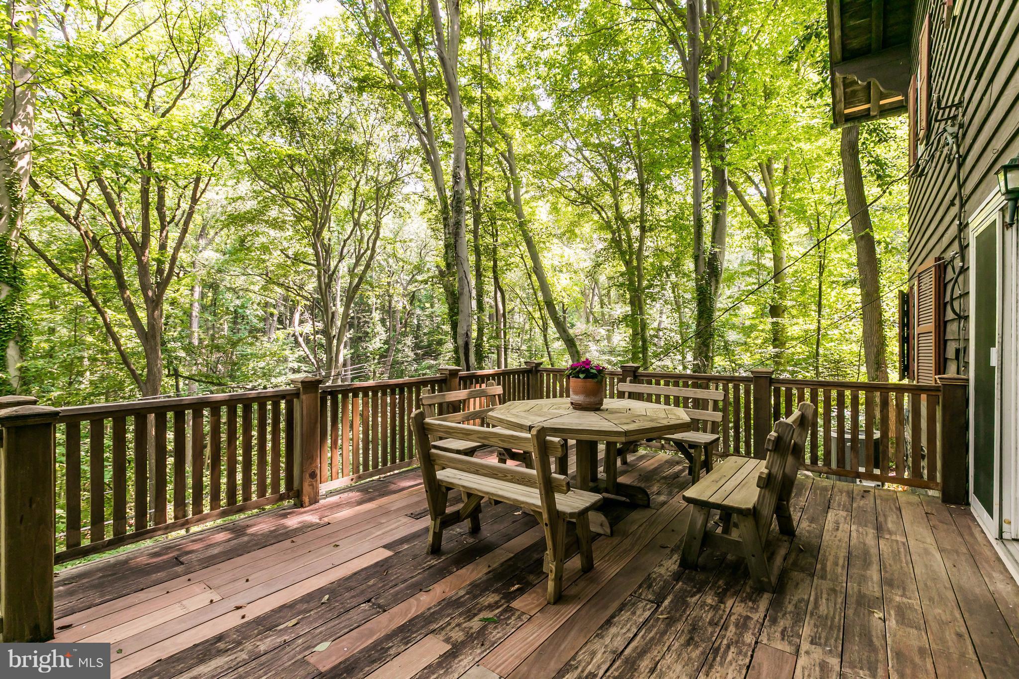 212 Longwood Road Baltimore, MD 21210 - Photo 23 of 30 a view of a deck with furniture and trees