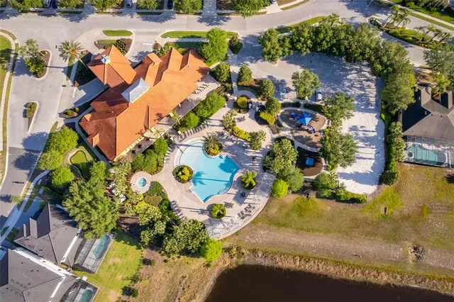 a bird view of a house