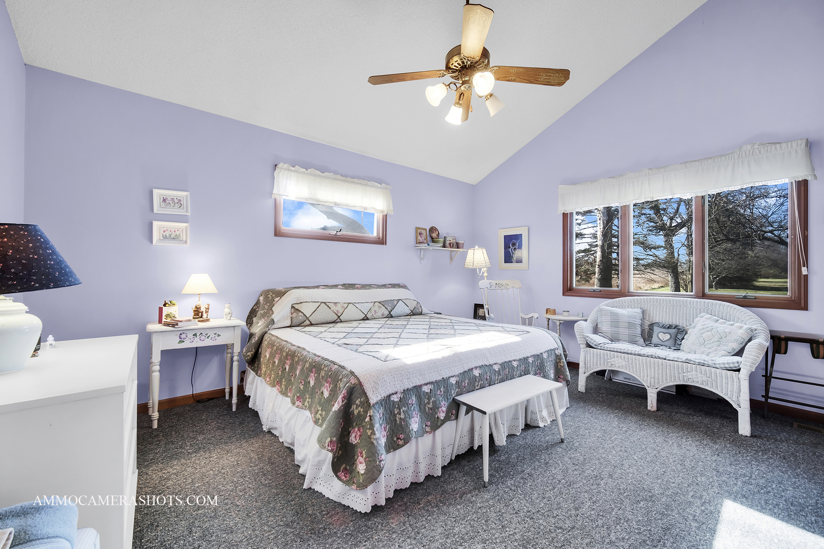 2020 Church Road Aurora, IL 60505 - Photo 17 of 37 a bedroom with a bed and a chandelier