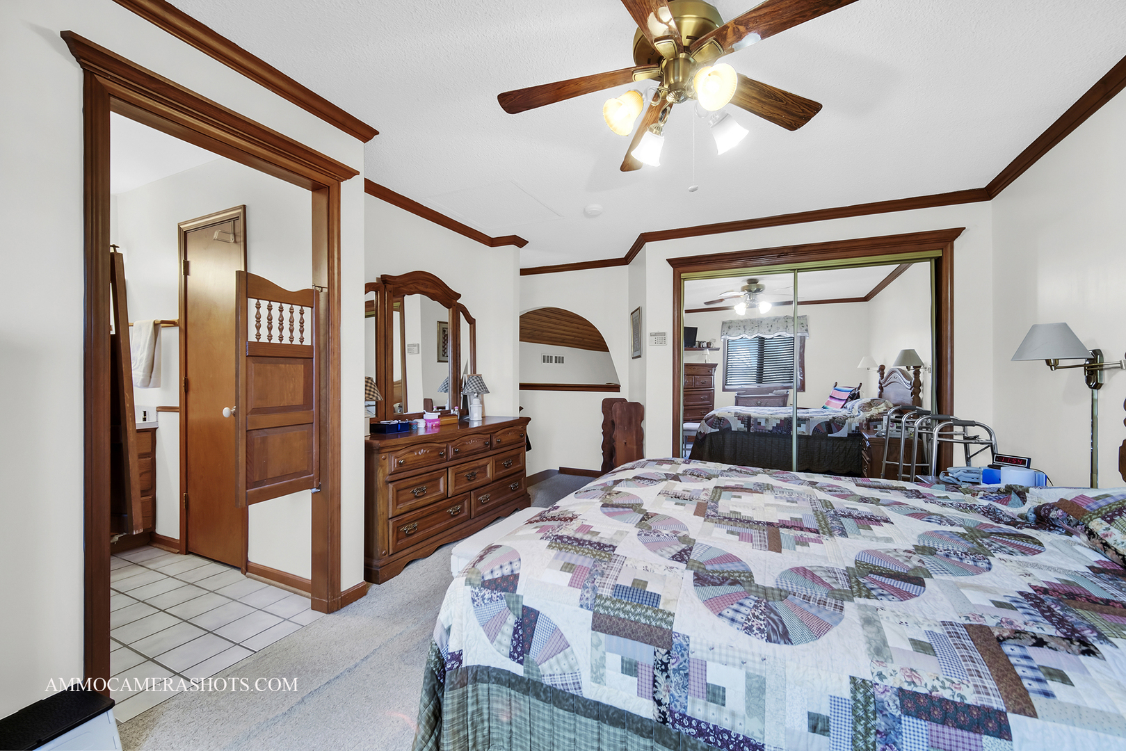 2020 Church Road Aurora, IL 60505 - Photo 32 of 37 a bedroom with a bed dresser and a large mirror