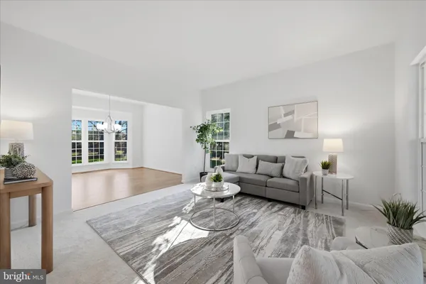 a view of yard with swimming pool and green space