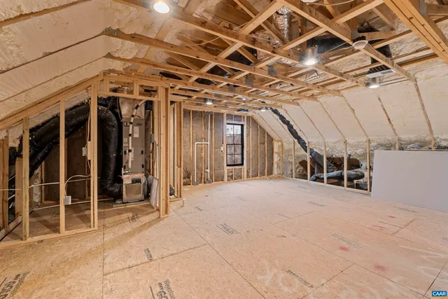 a view of a porch with seating space