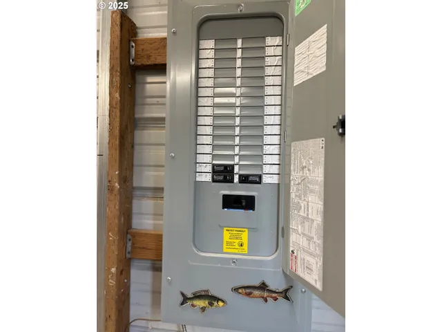 a view of a room with a door