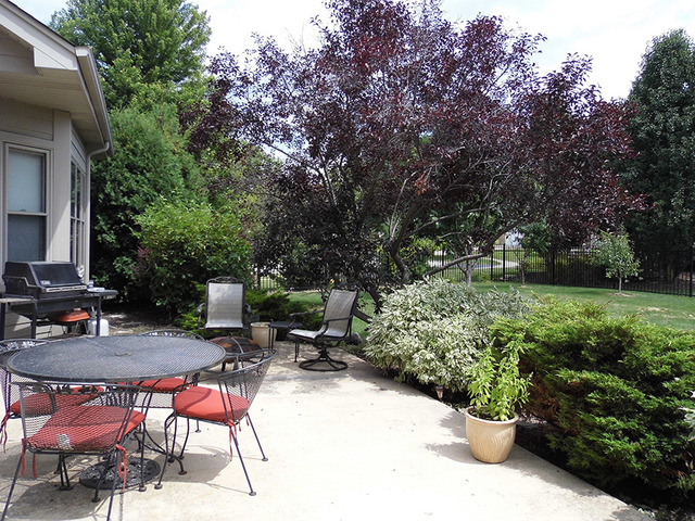 496 Lewis Road Geneva, IL 60134 - Photo 17 of 18 a view of backyard with seating space and trees