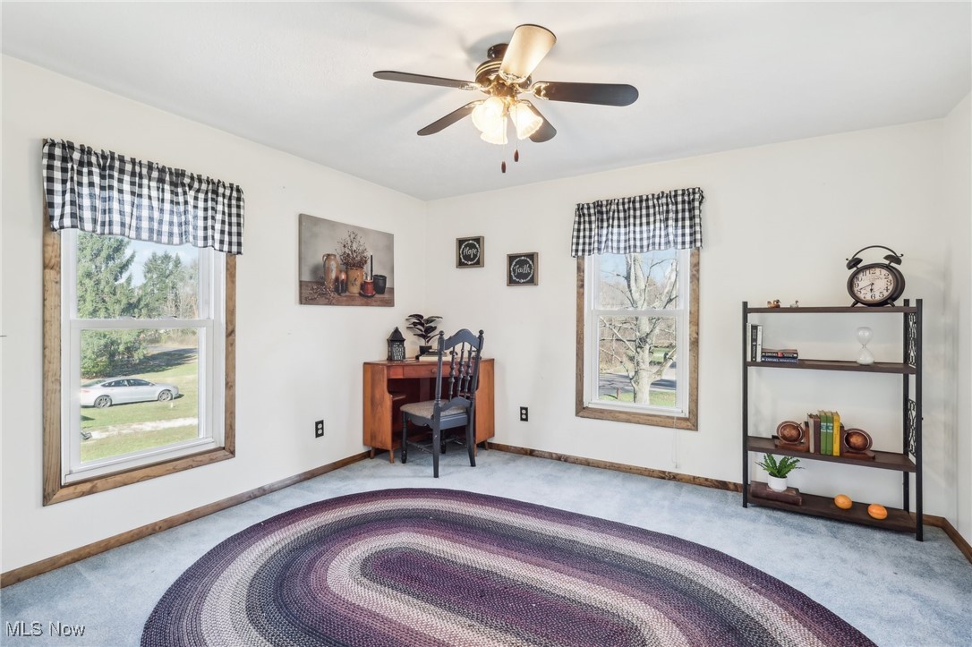 3511 Austin Road Geneva, OH 44041 - Photo 24 of 37 Carpeted bedroom with ceiling fan