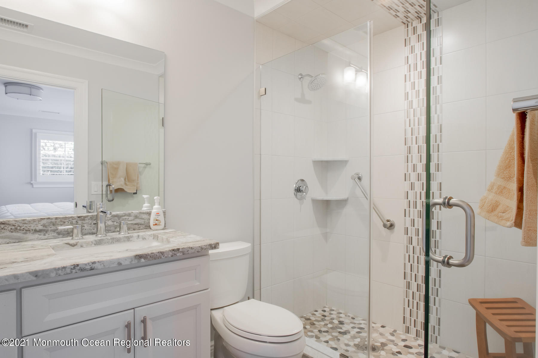 597 Little Silver Point Road Little Silver, NJ 07739 - Photo 24 of 37 1st Floor Full Bath in Guest Room