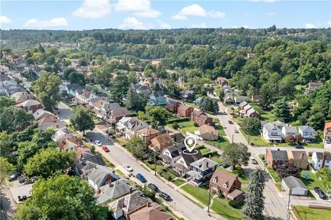 an aerial view of a city