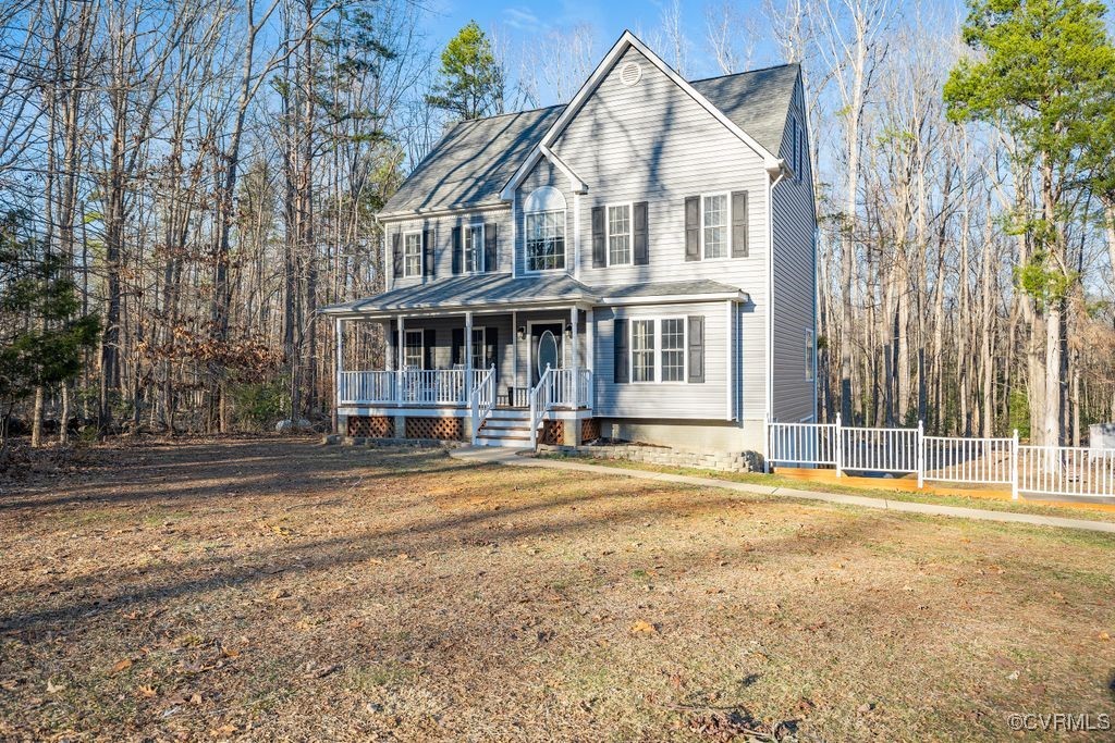 4360 Worsham Road Powhatan, VA 23139 - Photo 1 of 30 View of front facade with a front yard, covered po
