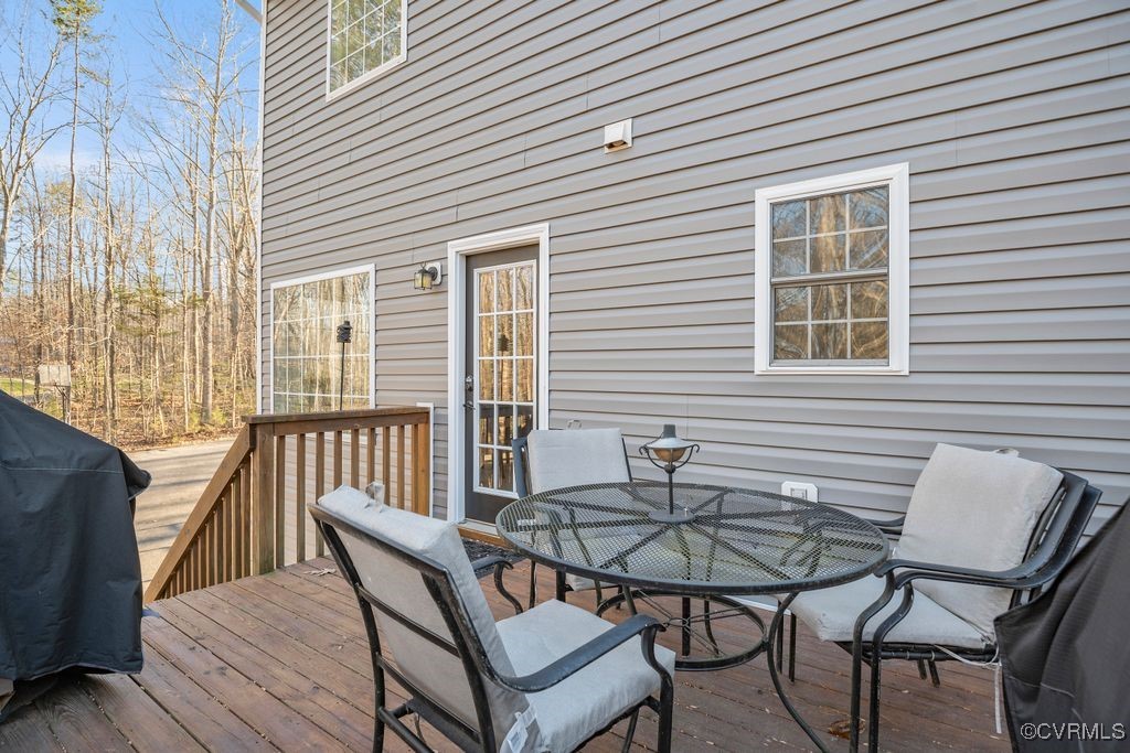 4360 Worsham Road Powhatan, VA 23139 - Photo 25 of 30 Deck with grilling area and outdoor dining space
