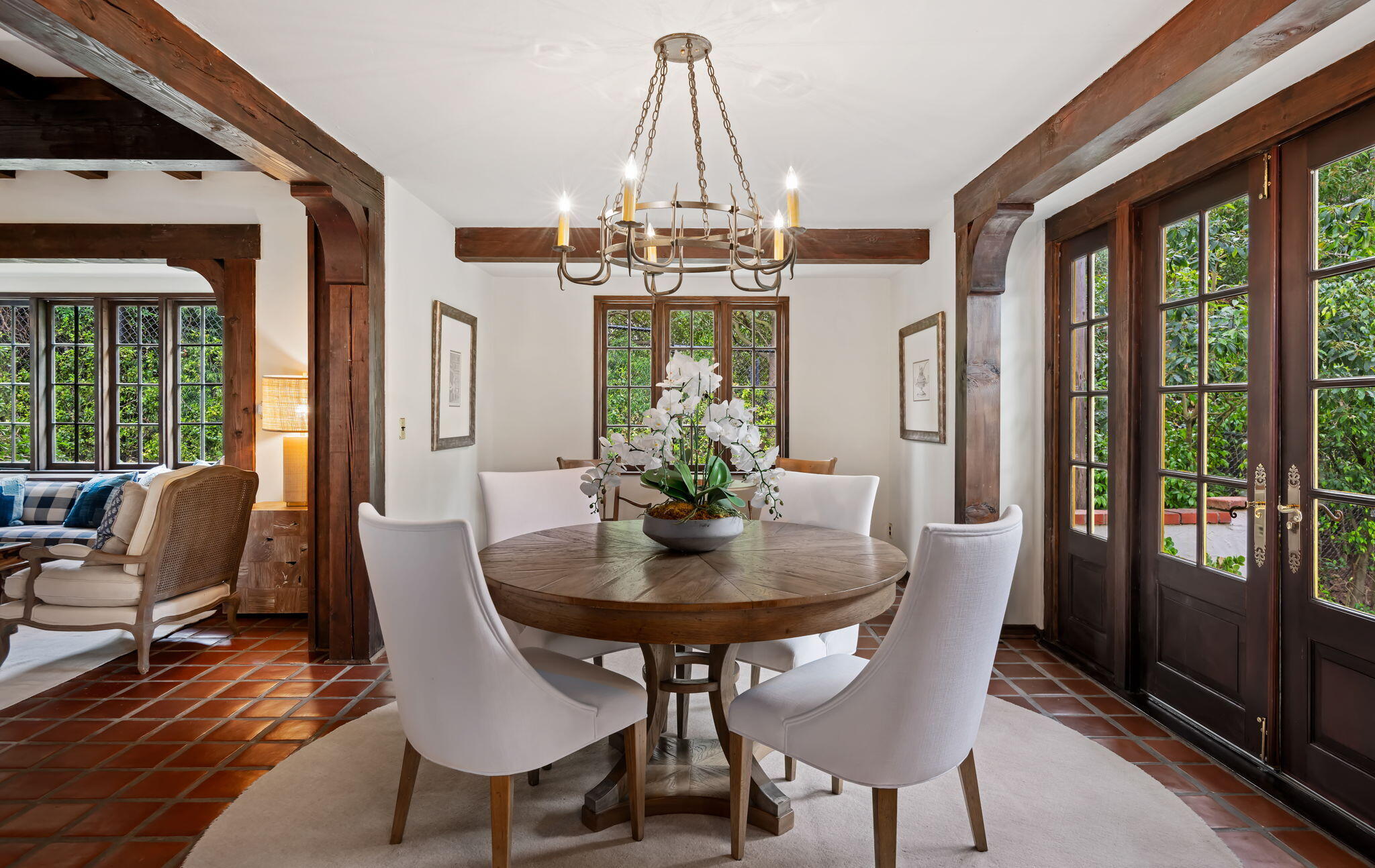 2040 Mission Ridge Road Santa Barbara, CA 93103 - Photo 16 of 38 a view of a dining room with furniture window and wooden floor