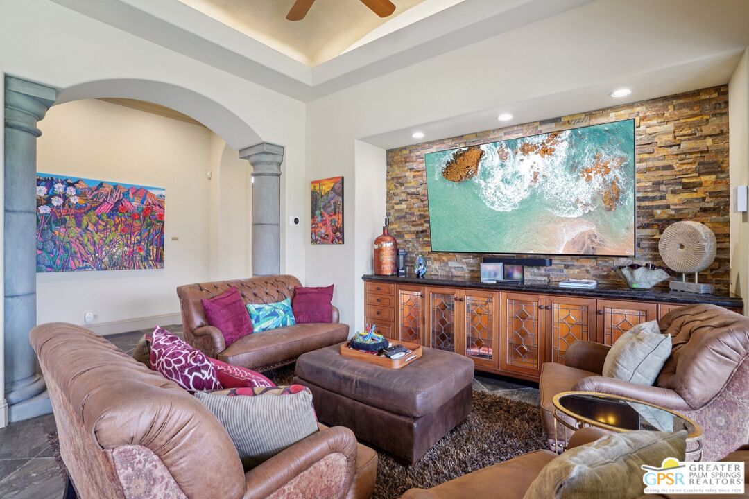 20 Clancy Lane Estates Rancho Mirage, CA 92270 - Photo 27 of 75 a living room with furniture and a flat screen tv